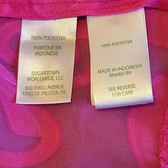 Lilly Pulitzer Natalie Shirtdress Beach Swim Cover Up Neon Pink - Picture 7 of 8